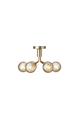 Apiales 6 Ceiling Kronleuchter, brushed brass / optic gold • NUURA