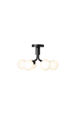 Apiales 6 Ceiling Kronleuchter, satin black / opal • NUURA