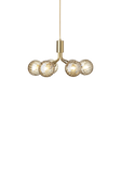 Apiales 6 Kronleuchter, brushed brass / optic gold • NUURA