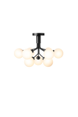 Apiales 9 Ceiling Kronleuchter, satin black / opal • NUURA