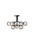 Apiales 9 Ceiling Kronleuchter, satin black / optic smoked • NUURA