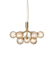 Apiales 9 Kronleuchter, brushed brass / optic gold • NUURA