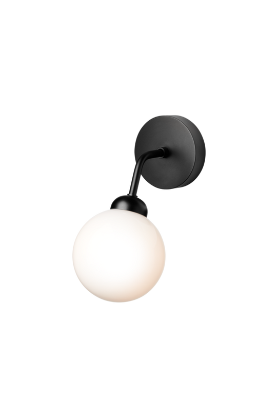 Apiales Wall væglampe, satin black / opal • NUURA