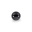Arne Jacobsen Haustür-Drehknauf, ASSA, 30 mm Lochabstand, PVD Schwarz