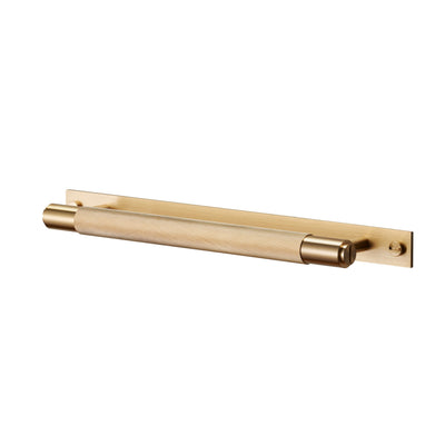 Cross Pull Bar Möbelgriff aus Messing mit Rückplatte • Buster + Punch