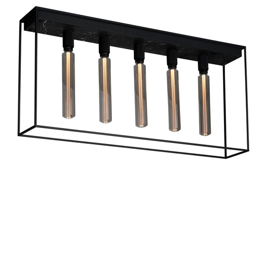 Caged 5.0 loftslampe med sort marmor  • Buster + Punch