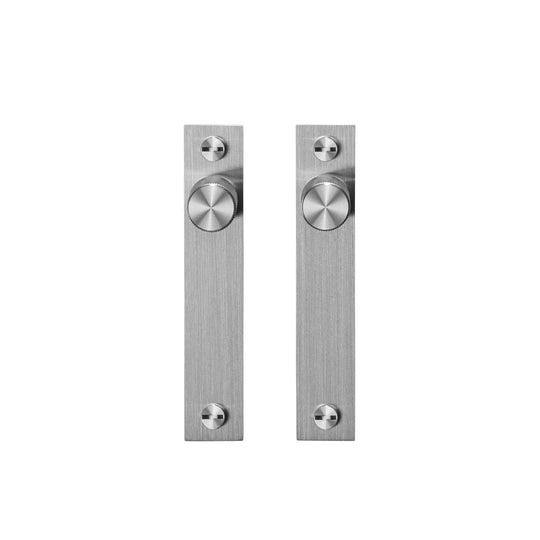 Cross plate møbelknop i rustfrit stål med bagplade og Diamond cut mønster - 2 stk.  • Buster + Punch