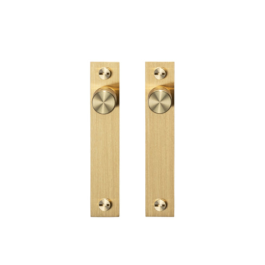 Cross plate møbelknop med bagplade i messing og Diamond cut mønster - 2 stk.  • Buster + Punch