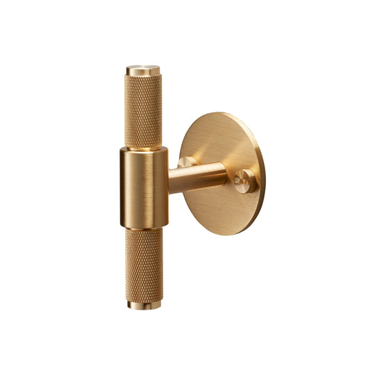 Cross T-bar i massiv messing med bagplade og diamond cut mønster  • Buster + Punch