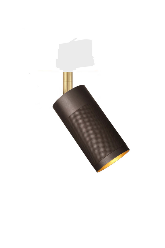 Patrone loftspot til skinne, bruneret og messing • Thorup Copenhagen