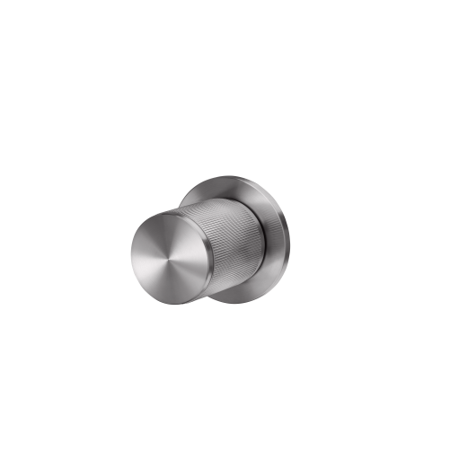 Linear dørknop i stål med linjeret mønster • Buster + Punch