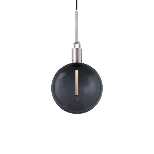 Forked Pendant Globe Large pendel, røgfarvet og stål • Buster + Punch