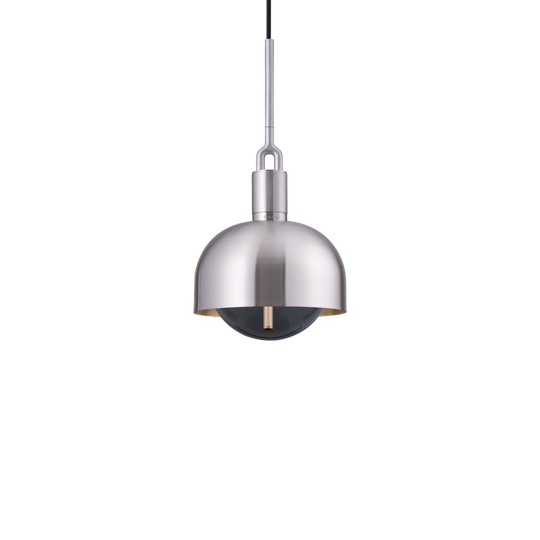 Forked Pendant Shade Globe Medium pendel, røgfarvet og stål • Buster + Punch