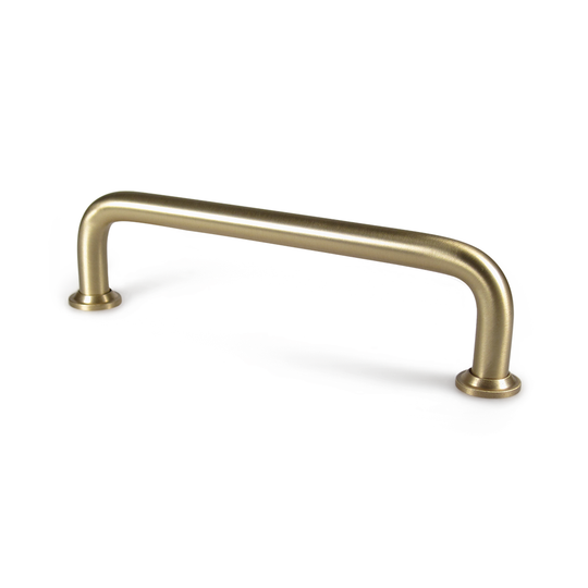 Rungsted - Griff aus massivem gebürstetem Messing, matt lackiert, mit losen Zusatzfüßen