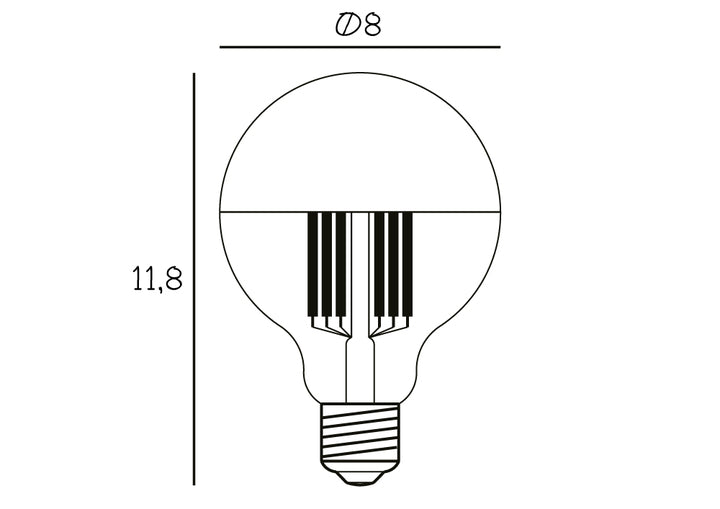 Produkt tegning af pære fra Design by Us.