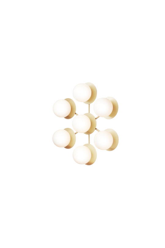 Liila Star væg- og loftlampe, nordic gold / opal • NUURA