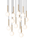 Miira 13 Pendelleuchte, brass / opal • NUURA