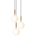 Miira 3 Large Pendelleuchte, brass / opal • NUURA