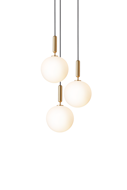 Miira 3 Large pendel, brass / opal • NUURA