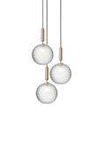 Miira 3 Large Pendelleuchte, brass / optic clear • NUURA