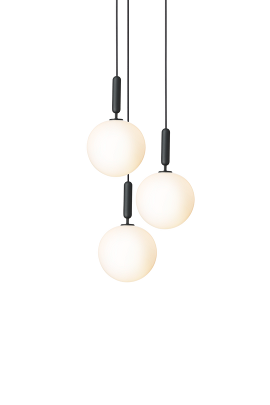 Miira 3 Large pendel, rock grey / opal • NUURA