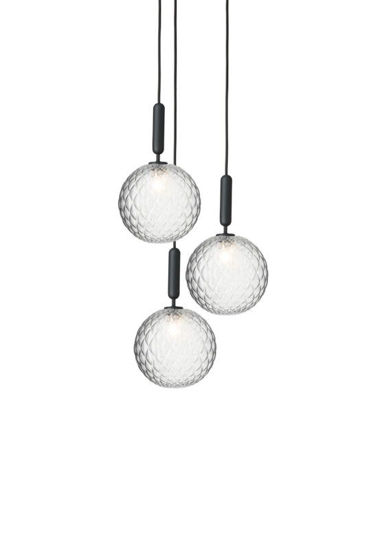 Miira 3 Large pendel, rock grey / optic clear • NUURA