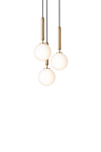 Miira 3 Pendelleuchte, brass / opal • NUURA