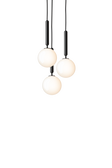 Miira 3 Pendelleuchte, rock grey / opal • NUURA