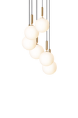 Miira 6 Large Pendelleuchte, brass / opal • NUURA