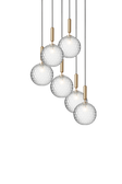 Miira 6 Large Pendelleuchte, brass / optic clear • NUURA