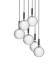 Miira 6 Large Pendelleuchte, rock grey / optic clear • NUURA