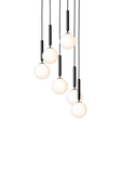 Miira 6 Pendelleuchte, rock grey / opal • NUURA