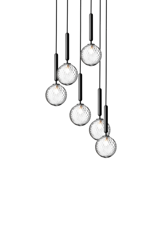 Miira 6 pendel, rock grey / optic clear • NUURA