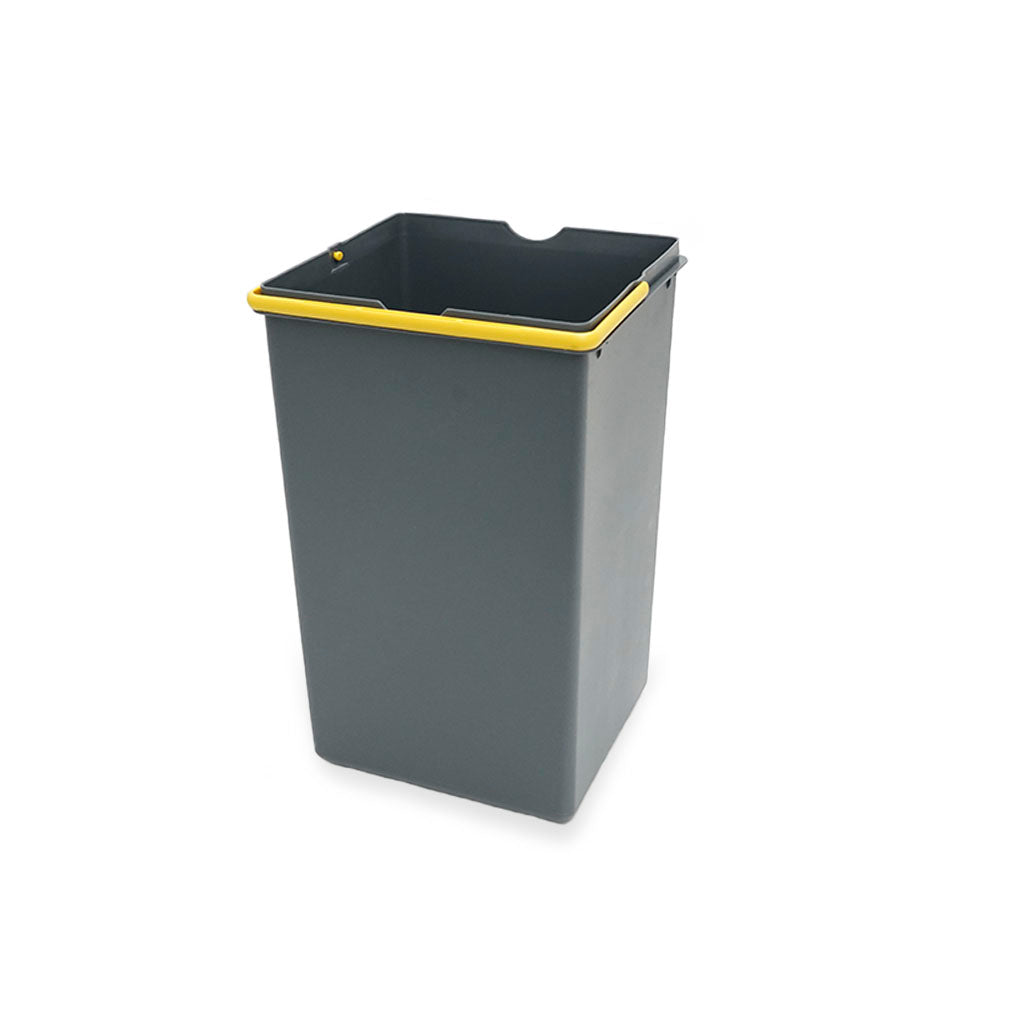 Affaldssystem: Copenhagen 14L Dark Grey Yellow • Affaldsspand på 14 liter i mørkgrå plast med gul hank.