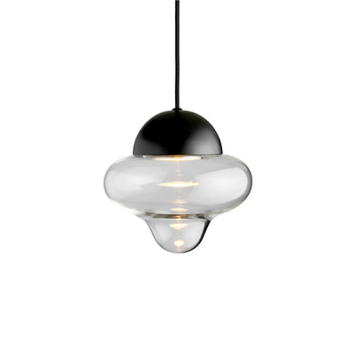 Nutty Clear Pendelleuchte, Klar/Schwarz • Design by Us