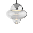 Nutty XL Clear Pendelleuchte, Klar/Chrom • Design by Us