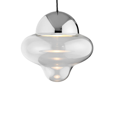 Nutty XL Clear Pendelleuchte, Klar/Chrom • Design by Us