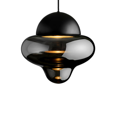 Nutty XL Smoke Pendelleuchte, Rauchgrau/Schwarz • Design by Us