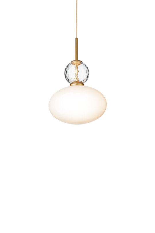 Rizzatto 32 pendel, satin brass / opal • NUURA