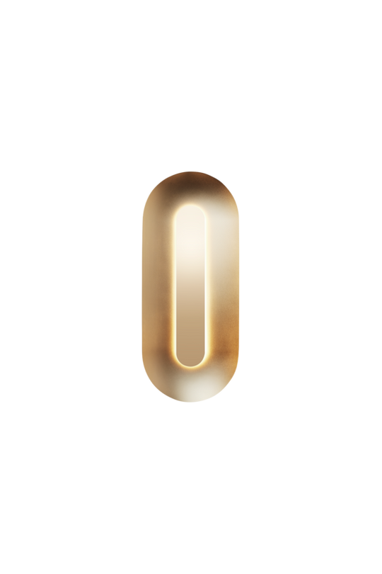 Sasi Large væglampe, brass • NUURA