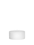 Rustic Stumpenkerze, 15 × 7 cm – WHITE • Cozy living