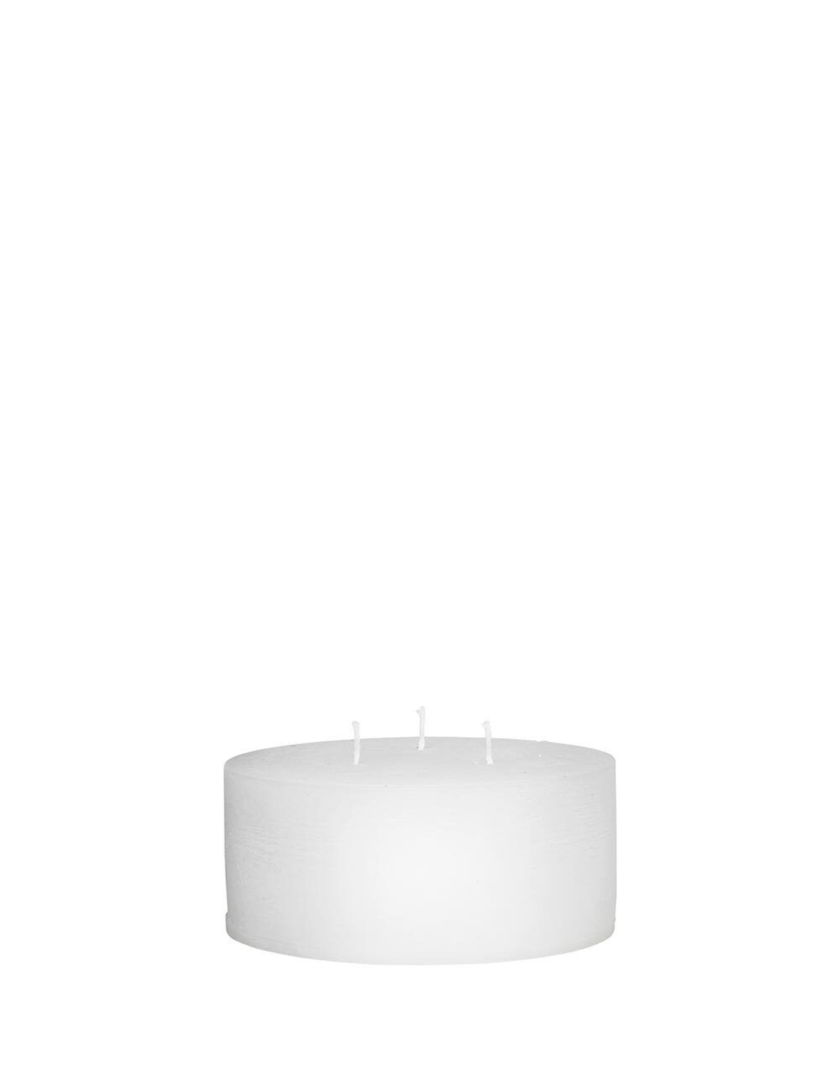 Rustic candle Stumpenkerze, 15 × 7 cm – WHITE • Cozy living - Copenhagenhomedesign
